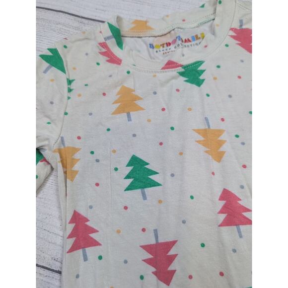 3/4 Dot Dot Smile Holiday Tree Pajamas - Picture 3 of 8